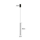 Modern black adjustable line strip pendant light for living room