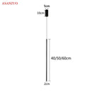 Modern black adjustable line strip pendant light for living room