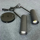 Modern black cylindrical led pendant light bedroom spotlight