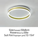Modern black & white circular led pendant light dining room