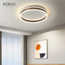 Modern black & white circular led pendant light dining room