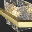 Modern gold textured glass led pendant light for dining room