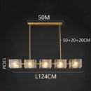 Modern gold textured glass led pendant light for dining room