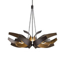 Modern petal brushed gold & matte black led pendant light dining room