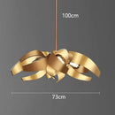Modern petal brushed gold & matte black led pendant light dining room
