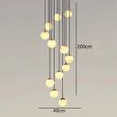 Modern brass and opal glass led pendant lights living room chandelier