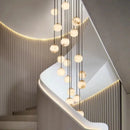 Modern brass and opal glass led pendant lights living room chandelier