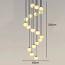 Modern brass and opal glass led pendant lights living room chandelier