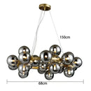Modern gold globe led pendant light for dining room