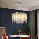 Modern glass fringe led pendant light for dining room