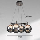 Modern black metal led pendant light chandelier dining room