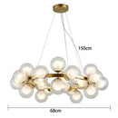 Modern gold globe led pendant light for dining room