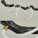 Modern branch led pendant light dining room neon wood chandelier