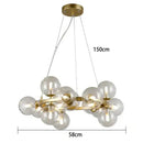 Modern gold globe led pendant light for dining room