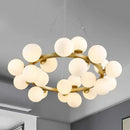 Modern gold globe led pendant light for dining room