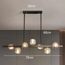 Modern gold crystal globe led pendant light dining room