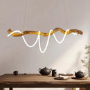 Modern branch led pendant light dining room neon wood chandelier