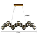 Modern gold globe led pendant light for dining room
