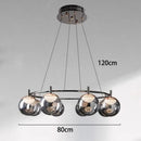 Modern black metal led pendant light chandelier dining room