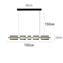 Modern minimalist black led pendant light for dining room