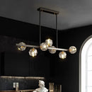 Modern gold crystal globe led pendant light dining room