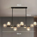 Modern gold crystal globe led pendant light dining room