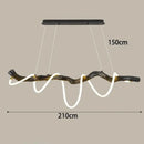 Modern branch led pendant light dining room neon wood chandelier