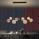 Modern black led pendant light chandelier for dining room