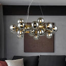 Modern gold globe led pendant light for dining room
