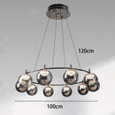 Modern black metal led pendant light chandelier dining room