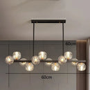 Modern gold crystal globe led pendant light dining room