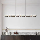 Modern minimalist black led pendant light for dining room