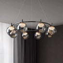 Modern black metal led pendant light chandelier dining room