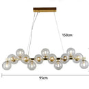 Modern gold globe led pendant light for dining room
