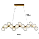 Modern gold globe led pendant light for dining room