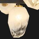 Modern geometric gold led pendant light dining room chandelier