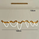 Modern branch led pendant light dining room neon wood chandelier