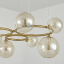 Modern brass multi orb led pendant light dining room