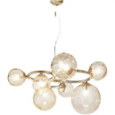 Modern brass multi orb led pendant light dining room