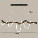 Modern branch led pendant light dining room neon wood chandelier