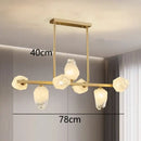 Modern geometric gold led pendant light dining room chandelier