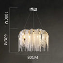 Modern glass fringe led pendant light for dining room