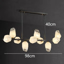 Modern geometric gold led pendant light dining room chandelier