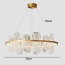 Modern gold ice glass led pendant light for dining room