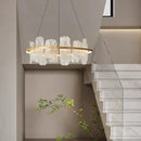 Modern gold ice glass led pendant light for dining room