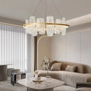 Modern gold ice glass led pendant light for dining room