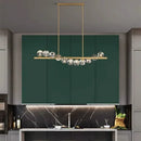 Modern gold crystal led pendant light for dining room