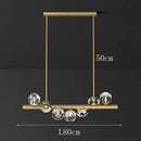Modern gold crystal led pendant light for dining room