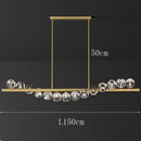 Modern gold crystal led pendant light for dining room