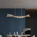Modern gold crystal led pendant light for dining room